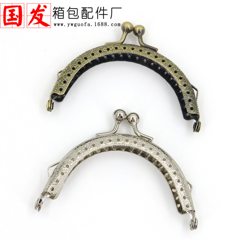 Orejas de 8.5CM máquina de relieve semicircular oro bolso de cambio oro bolso bisagra hebilla