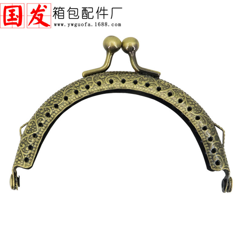 Orejas de 8.5CM máquina de relieve semicircular oro bolso de cambio oro bolso bisagra hebilla