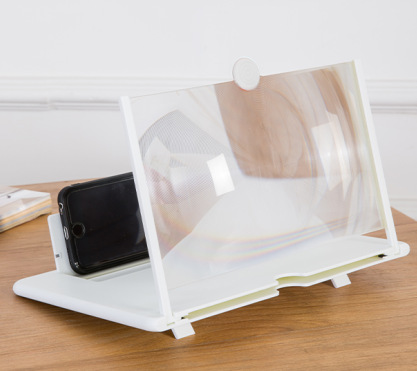 Amplificador de pantalla para teléfono móvil de 16 pulgadas, soporte plegable, lupa de video 3D, pantalla grande de 12 pulgadas para ver series