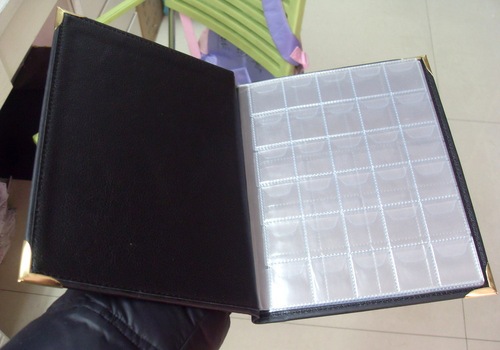 Wholesale PU leather 250 coin collection album, direct insert coin album