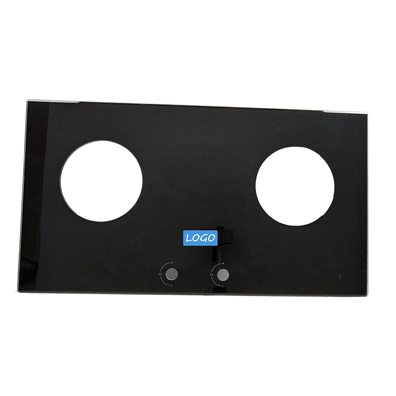 定制深加工玻璃灶台玻璃面板5mm耐高温钢化玻璃加工显示触摸面板
