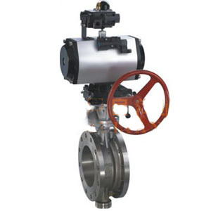 气手动法兰硬密封蝶阀/气动蝶阀/不锈钢气动蝶阀/ 气动调节蝶阀