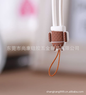 定制冰激凌安卓机器人硅胶手机挂绳|小米手机挂件手机绳|ms