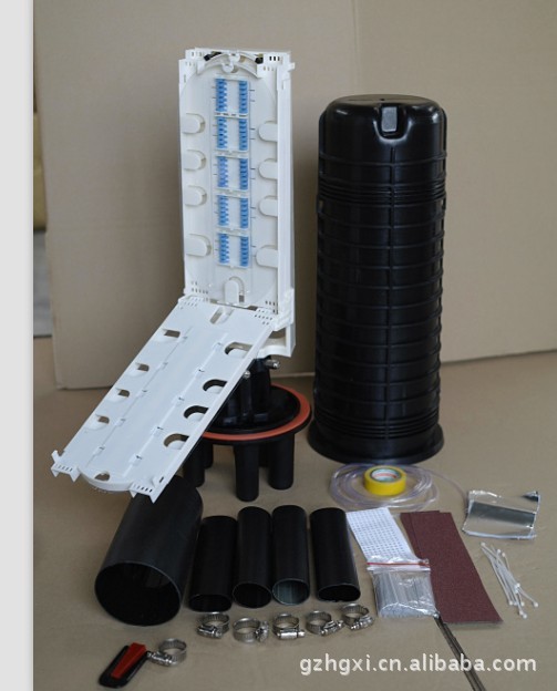 厂家直销144芯 带状帽式光缆接头盒热缩密封光缆接头盒 DR01A5口