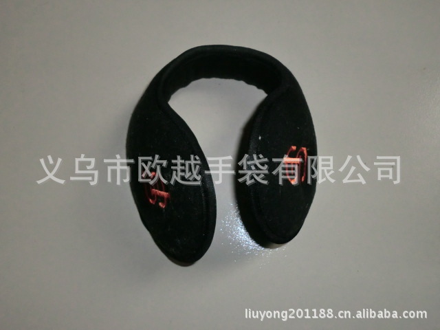 供应新款毛绒刺绣促销耳罩，供应新款毛绒保暖刺绣耳罩