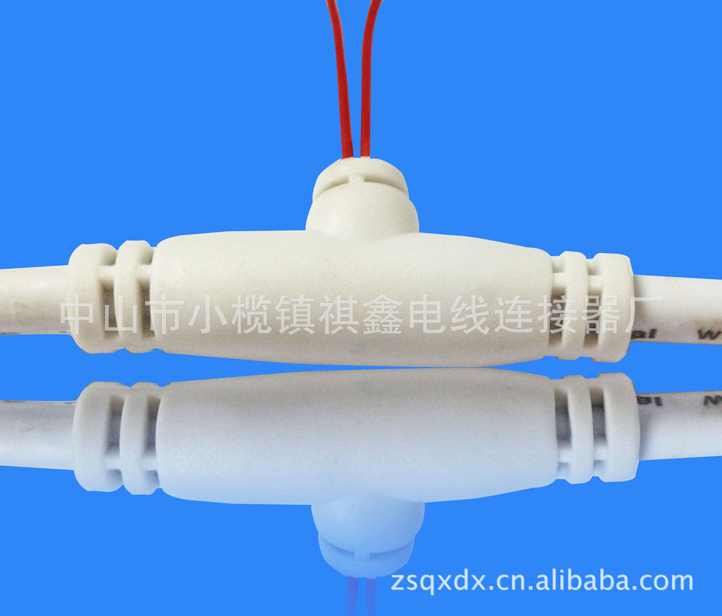 厂家直销LEDIP68防水连接器耐寒电线公母对接线三通T型线贴片插头