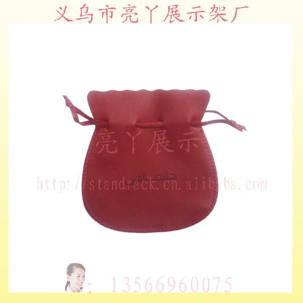 厂家供应葫芦袋收缩口PU压印LOGO珠宝首饰包装袋
