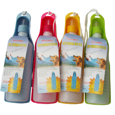 宠物饮水瓶饮水器塑料瓶便携式饮水瓶狗水瓶500ML300ML外带水瓶