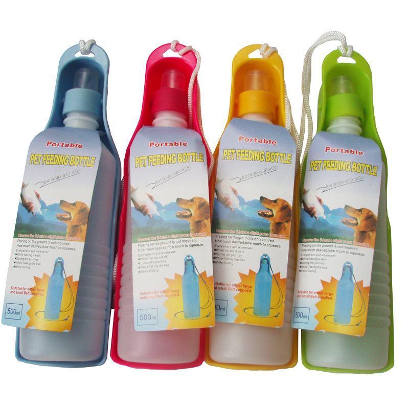 宠物饮水瓶饮水器塑料瓶便携式饮水瓶狗水瓶500ML300ML外带水瓶