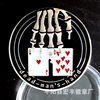 Color painted chip chip, vocalist film crusher, lucky currency transparent currency, transparent currency shell, poker card commemorative coin badge Zhuang code
