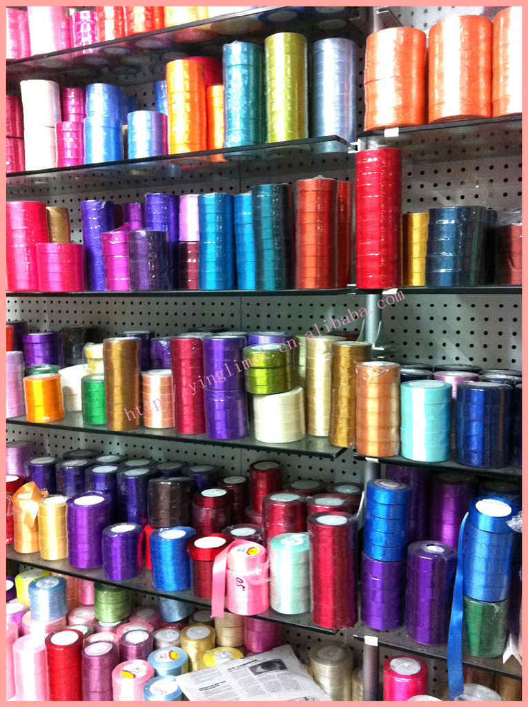 厂家现货批发涤纶缎带绸织带布彩带婚庆礼盒花店蛋糕包装装饰丝带|ms