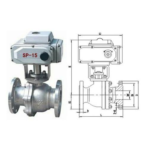 电动不锈钢法兰球阀，电动阀门执行器，软密封球阀
