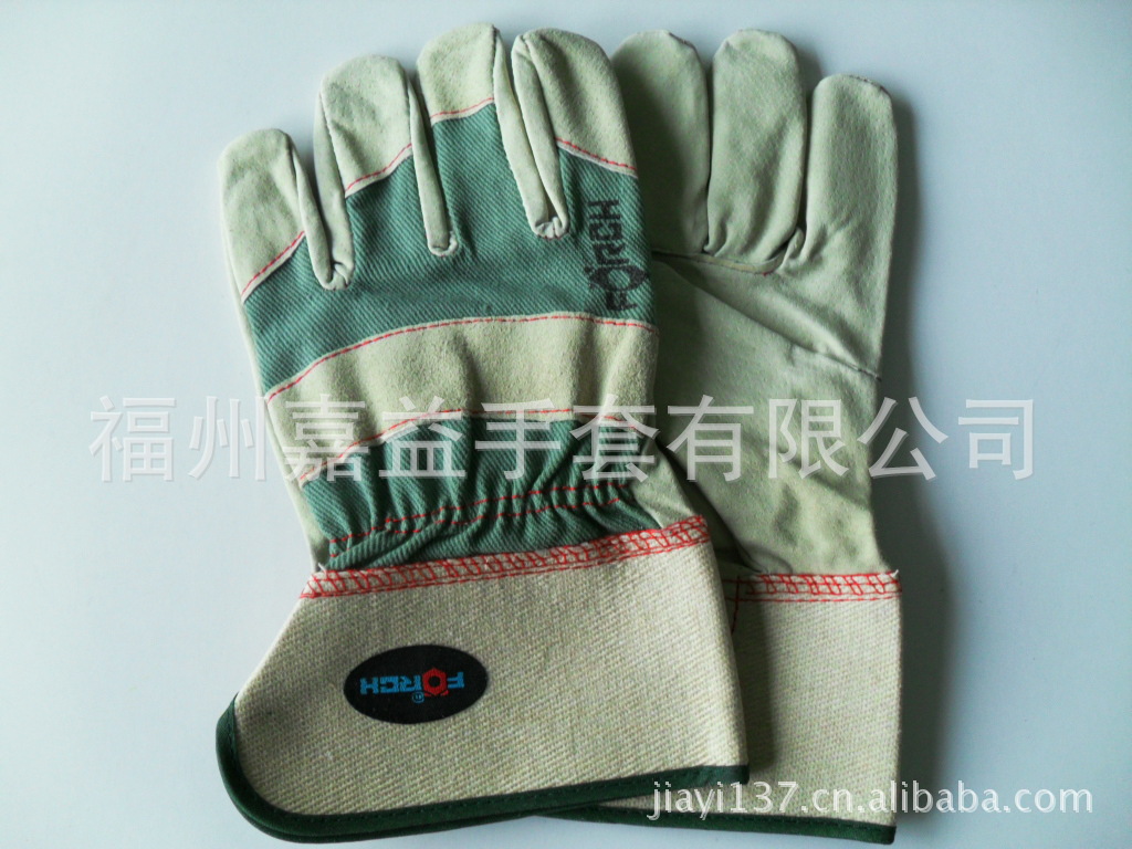 猪二层皮斜指款手套