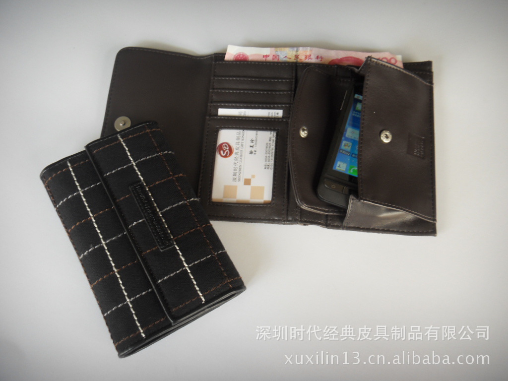 厂家直销钱包 （多功能三折钱包 ）卡包 钥匙包