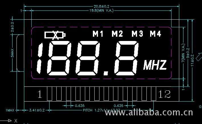 收音机用 LCD 液晶显示屏  LCM 模组  订做