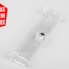 實用性新款透明老花眼鏡盒加厚橡皮紐扣白色小框平光眼鏡框老視盒