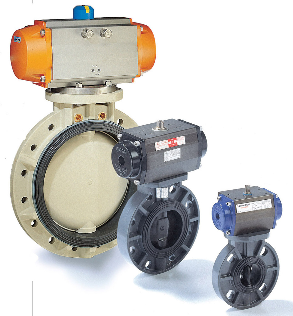 供应环琪UPVC气动式蝶阀气动粉尘蝶阀铝合金板粉体单双水泥搅拌站