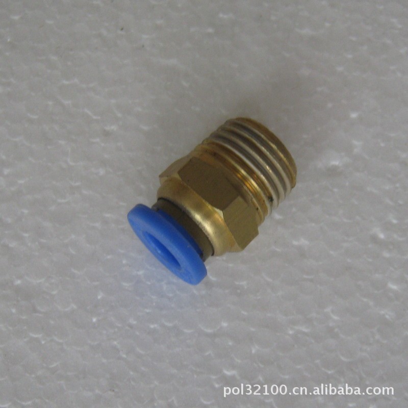 气动螺纹直通SPC6-2快速插拔接头充气气缸自动化快接