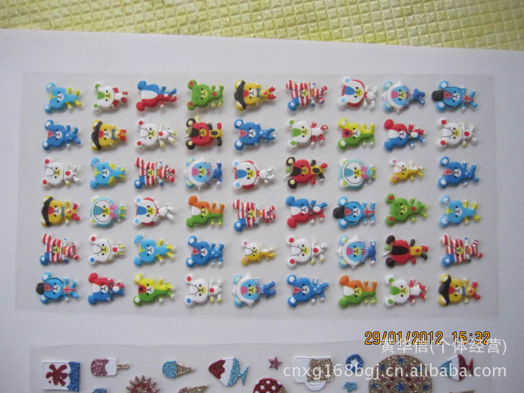 透明底光白PVC泡泡贴PVC不干胶材料