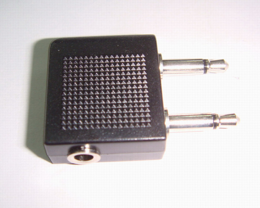 航空插头镀镍 飞机插头 耳机音频转接头