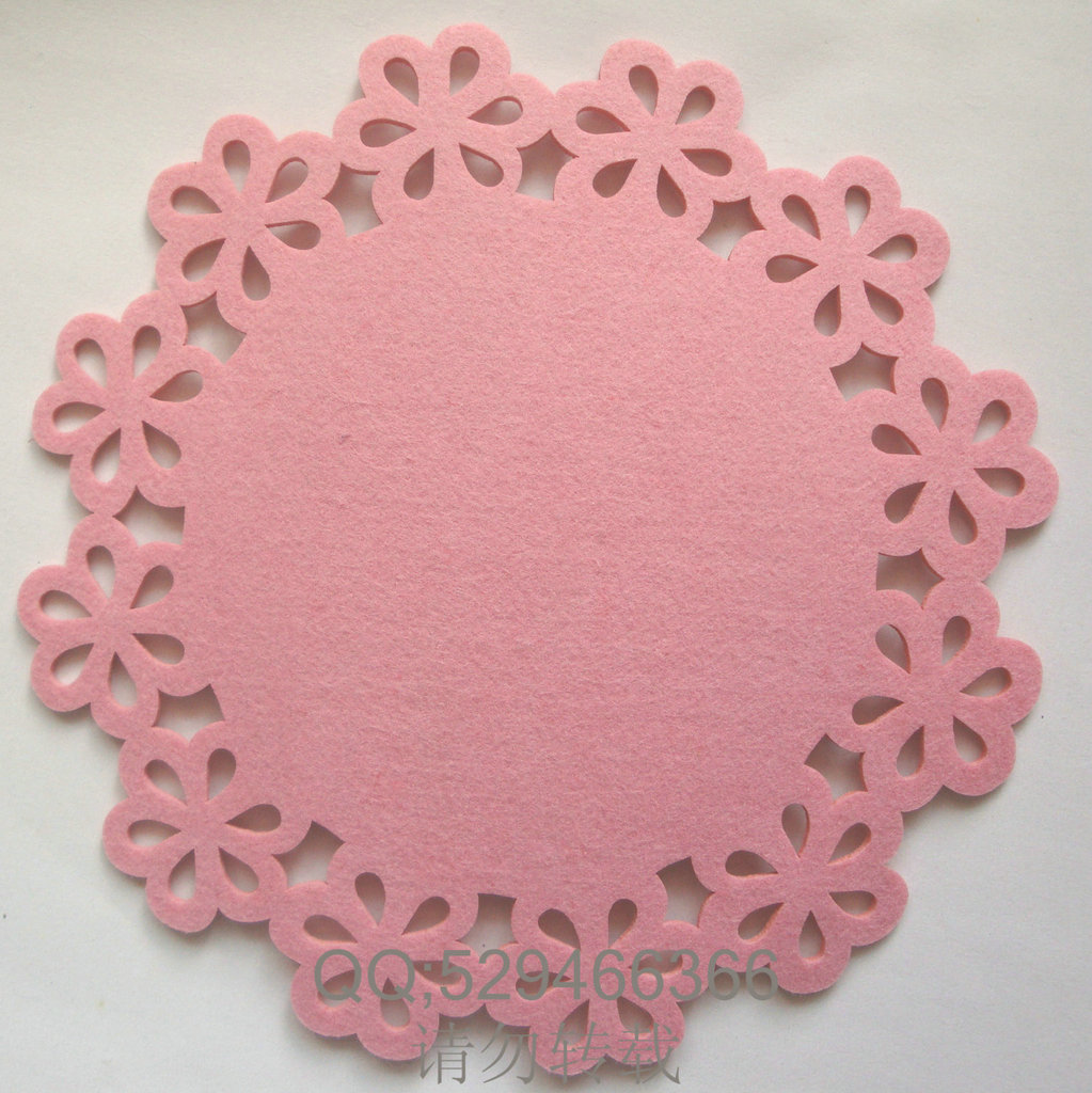 节日餐垫生产加工 批发工艺礼品花型杯垫 供应新款盘垫 桌垫