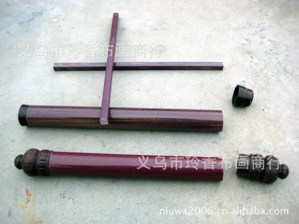 厂家直销水写布塑料杆子挂轴配件 水写布天杆地杆 欢迎验厂