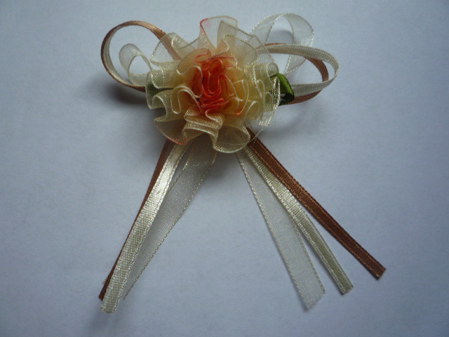 Colorful ribbon flower Handmade flower chest flower