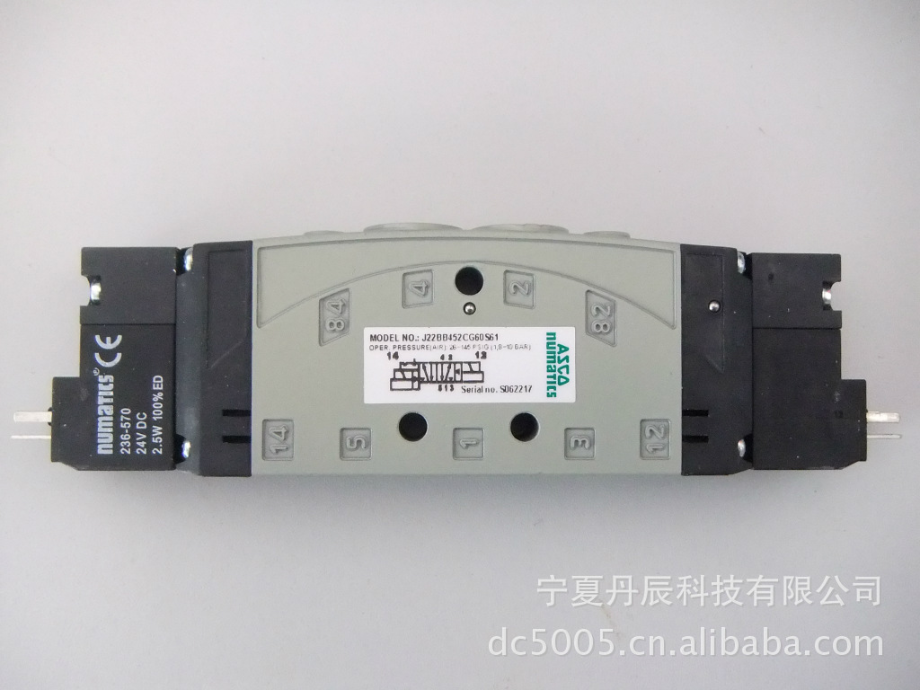 宁夏银川asco numatics 二位五通双电控电磁阀J22BB452CG60S61