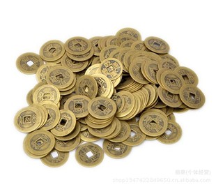 Древние производители медных монет Оптовые древние монеты древних монет в династии Цин, небольшая медная монета, медная монета Фенг Шуи
