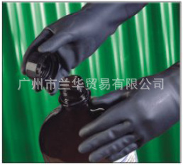 来百利 NEO 400-16 防化加长型黑色绒里衬氯丁橡胶手套