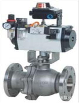 Q641型气动球阀Q641F-16P DN50 304不锈钢气动法兰球阀蒸汽调节阀