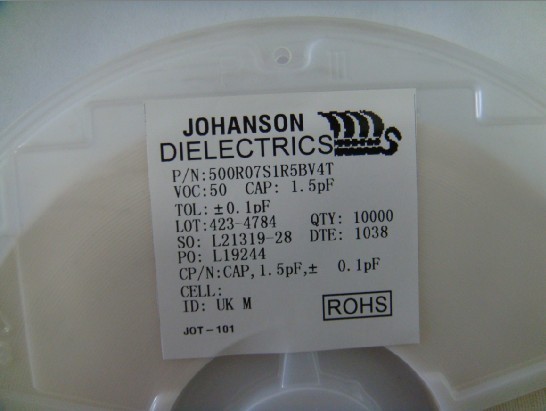 500R07S1R5BV4T 约翰顺 0402 1R5/1.5P 50V 贴片电容 原装现货