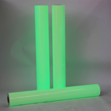 現貨高亮PVC噴繪夜光膜綠色發光膜印刷熒光貼紙蓄光自發光材料