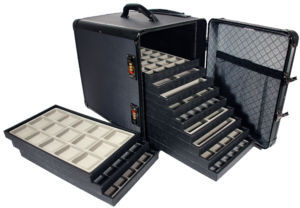 厂家直销批零少量多层带托盘珠宝箱厂家批量批发