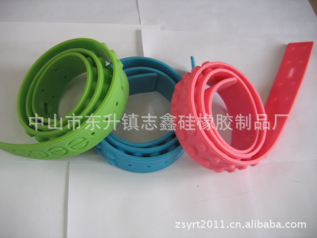 中山硅橡胶制品硅胶皮带多色男女通用环保腰带可加工定制厂家直销