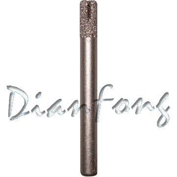 石材雕刻刀具 熔铸磨头 石材边框雕刻浮雕刀具 6mm柄圆柱开槽平头|ru