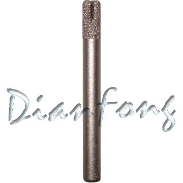 石材雕刻刀具 熔铸磨头 石材边框雕刻浮雕刀具 6mm柄圆柱开槽平头|ru