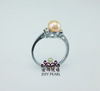 Ring, jewelry, accessory from pearl, Korean style