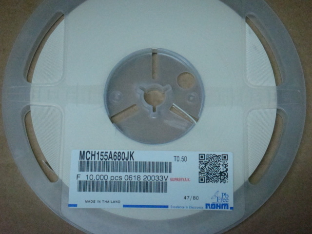 MCH155A680JK 电容 0402 68P 50V ROHM 原装现货微型