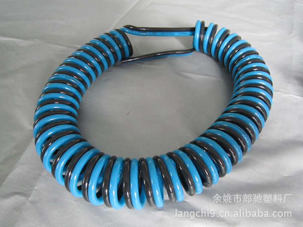浙江厂家批发优质pu双排弹簧管 TPU螺旋管4*2.5