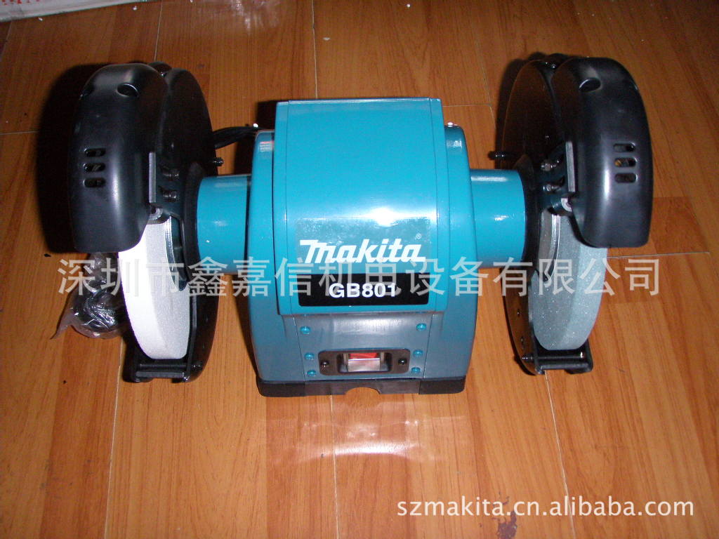 现货批发日本MAKITA牧田带灯台式砂轮机GB801