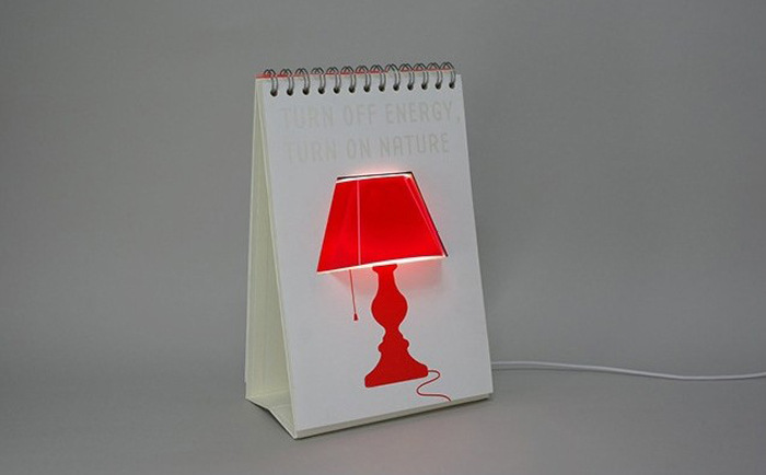 Factory direct calendar desk lamp DIY turn table lamp can change color USB desk lamp to turn over table lamp4