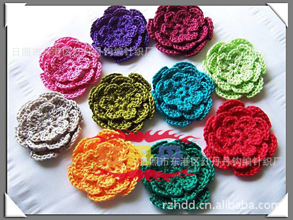 诚信供应商推荐全棉手工钩编手钩花。0001