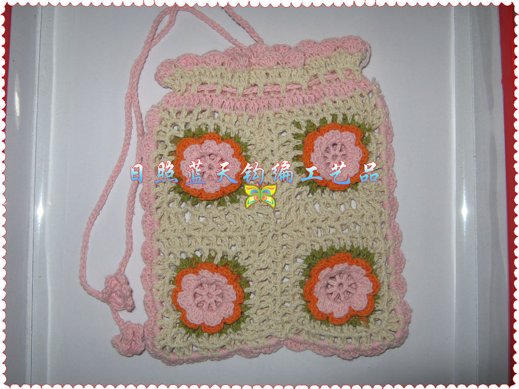 手工手钩包、手钩编织包、手工钩编手钩花、针织手编花