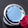 Cross -border e -commerce hot -selling round double -sided makeup mirror logo QR code crystal folding mirror high -end personalized pocket mirror