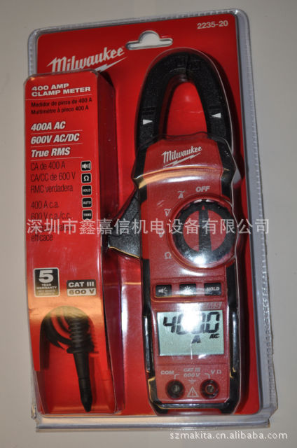 批发零售美国Milwaukee米沃奇轻型真有效值钳形表2235-20