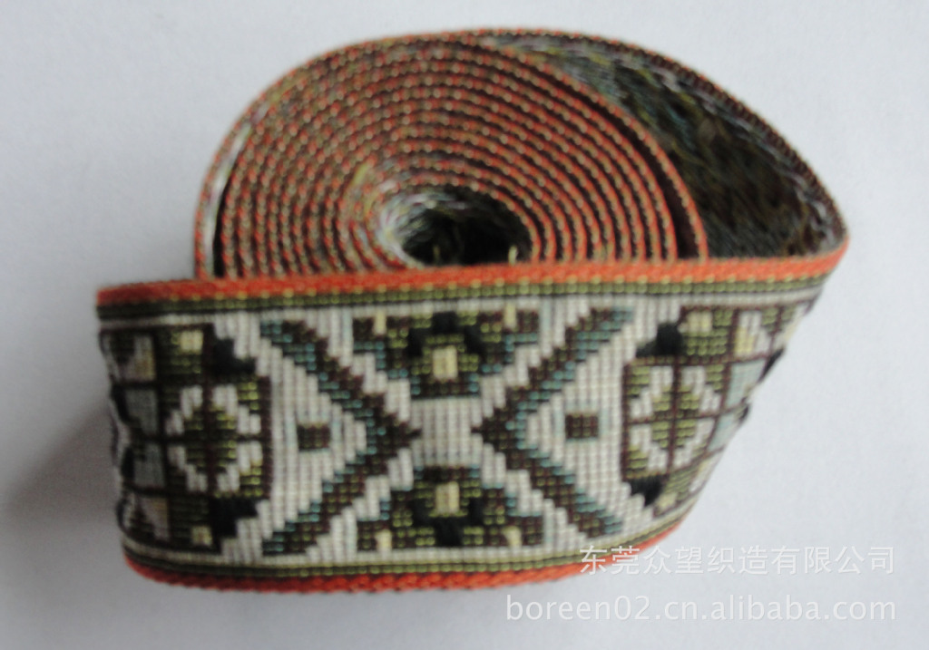 众望织造设计　织造精品　经纬提　钩边带　产品独特　工艺优良
