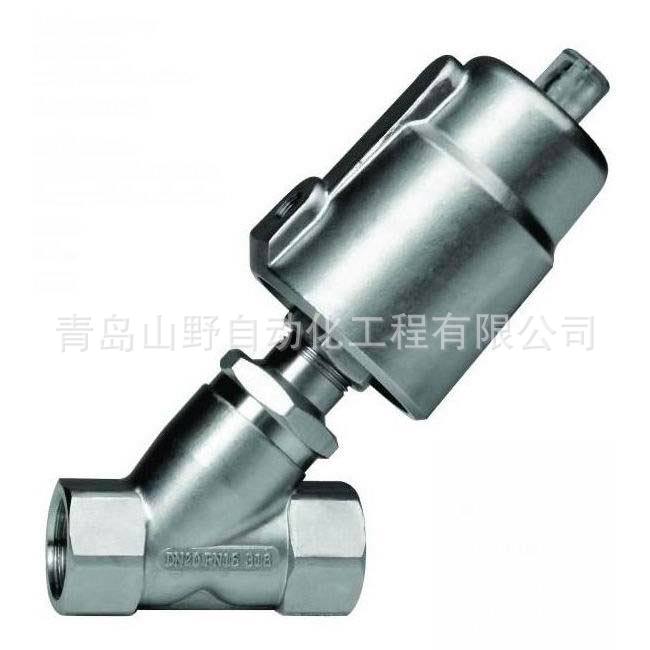 山野控制阀不锈钢气控角座阀|不锈钢气动丝扣角座阀|角座阀