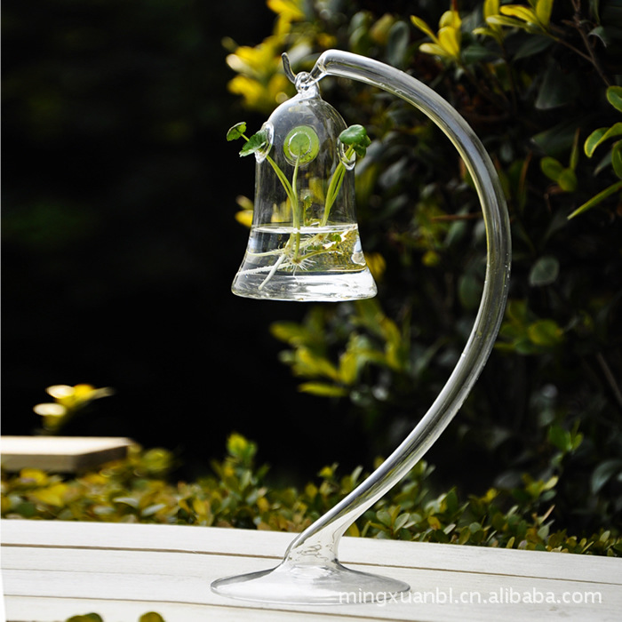 Creativo de estilo europeo doble colgante cristal florero hidropónico flor Ware moda accesorios para el hogar artesanía ventas directas de la fábrica
