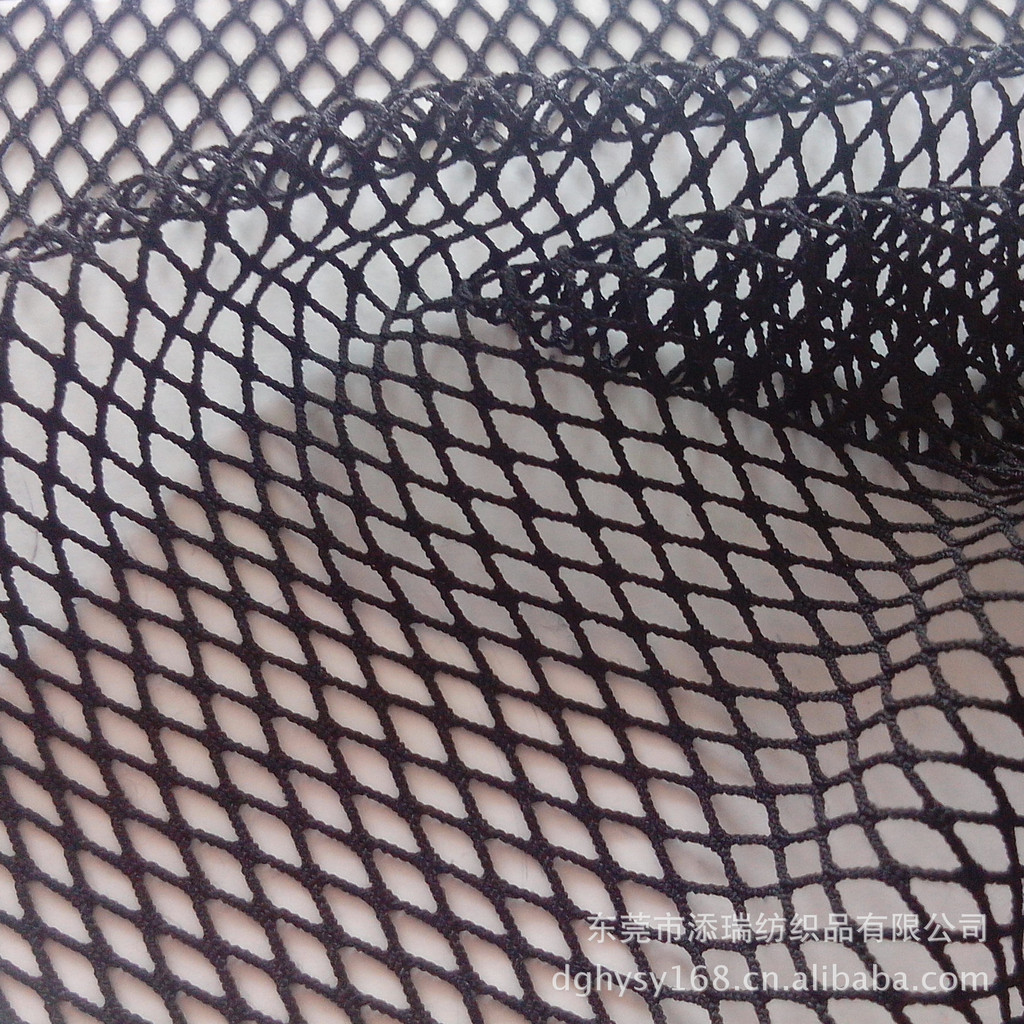 东莞工厂涤纶网眼布 菱形网眼布 经编网布工艺假发用料批发